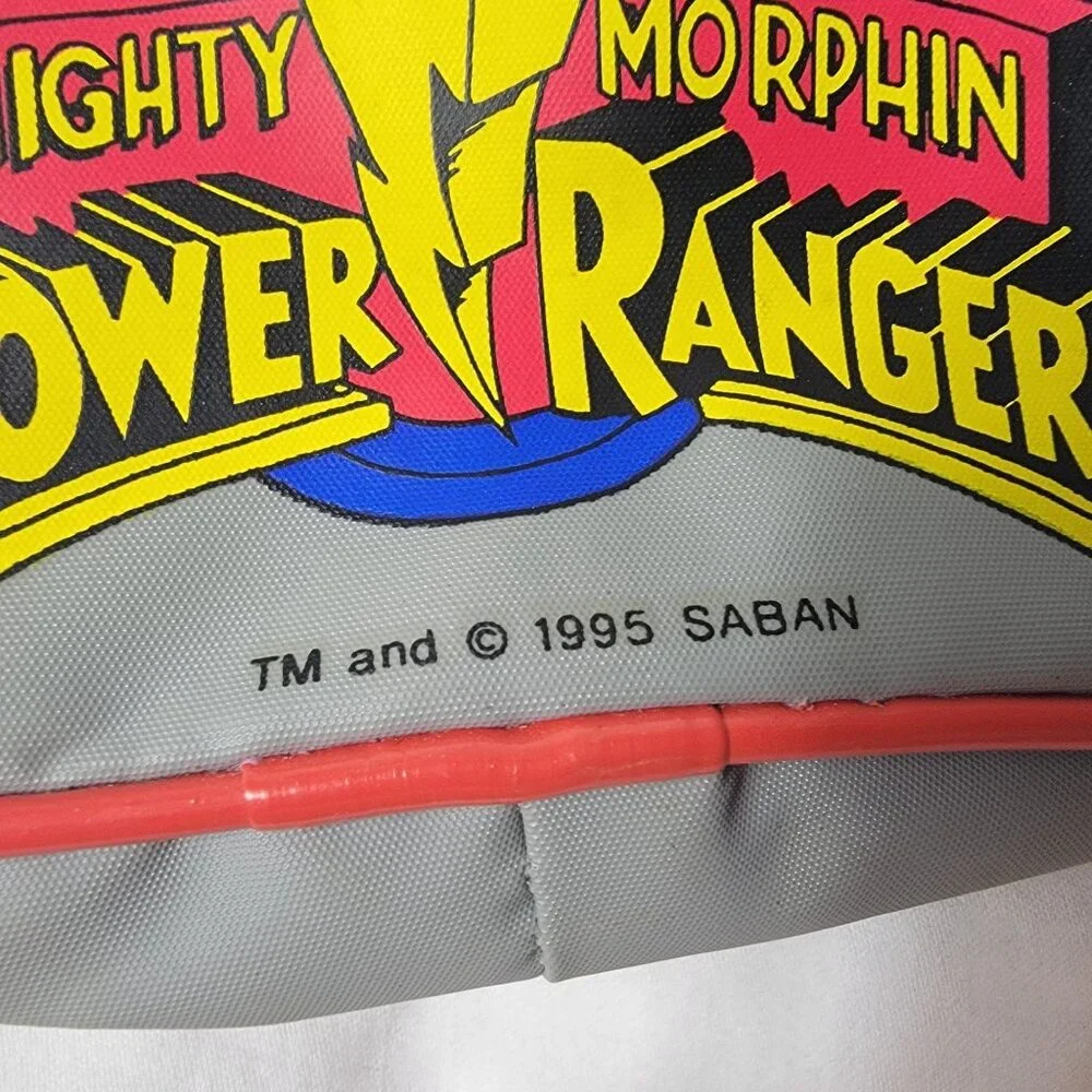 Vintage 1995 Mighty Morphin Power Rangers Waist Bag Gray Red Blue Black Ranger